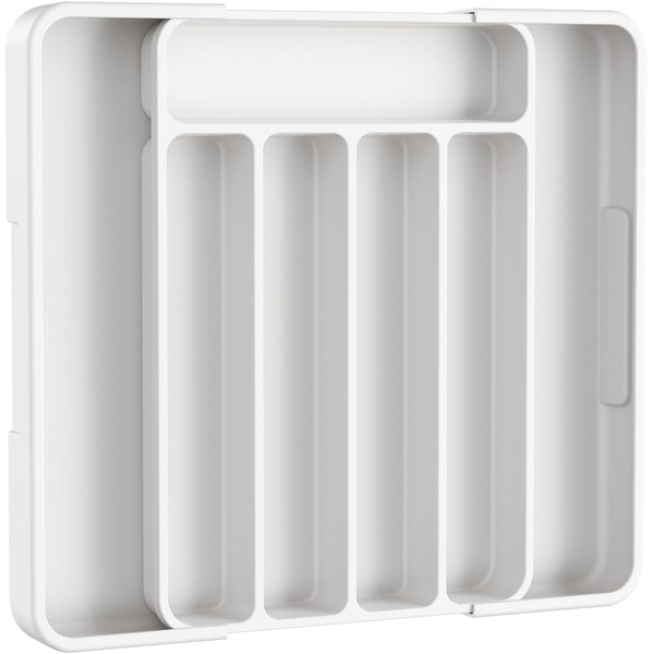 Kitsure Silverware Organizer - Adjustable Kitchen Drawer Organizer, Utensil Organizer,