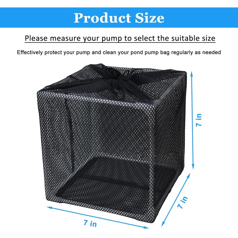 BSTSLL Pond Pump Filter, 7 Inch Anti-Clogging Pond Filter Bag