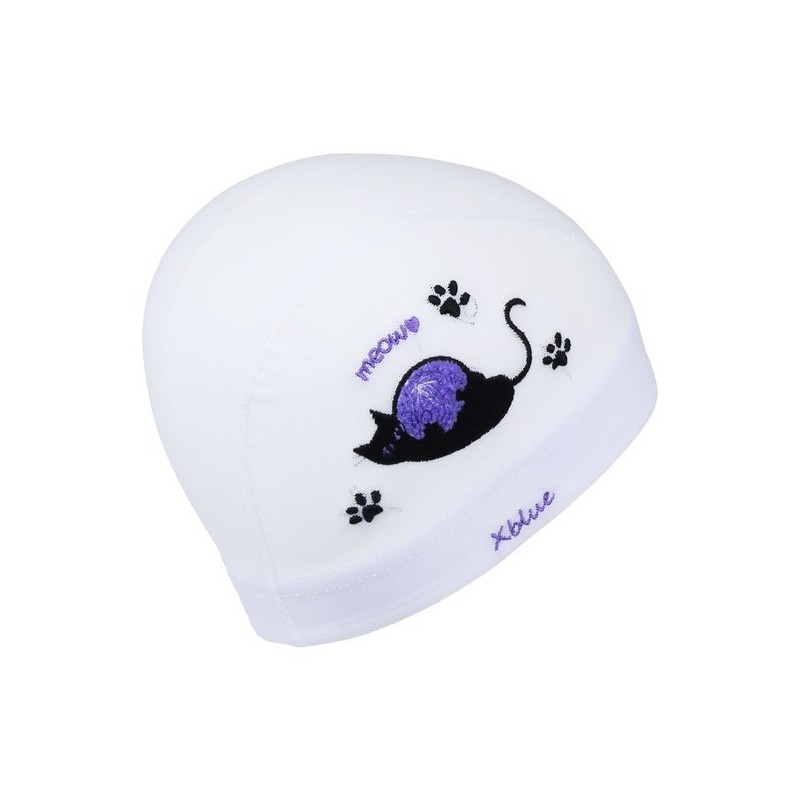Xblue XBL-6201-09 Meow Boucle Embroidered Mesh Swim Cap / 엑스블루