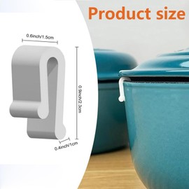 8pcs Silicone Dutch Oven Lid Protector Clips, Pot and Pan Protectors for Stacking, Dutch Oven Accessories, Pan Lid Lifter, White Silicone Pan Protectors