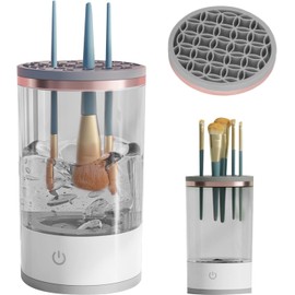 Máquina Limpiadora de Brochas de Maquillaje para una Limpieza Rápida y Eficaz, Máquina Giratoria Limpiadora de Brochas Automática, Giratoria Automática Cosmética Eléctrica para
