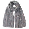 World of Shawls Unicorn Animal Print Women's Scarf Oversized (Silver)