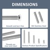QISHENG 100 PCS White Head #8X1-1/2(1.5 inch) Stainless Steel Phillips