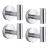 4 Pack Towel Hook SUS 304 Stainless Steel Coat Hooks,Shiny