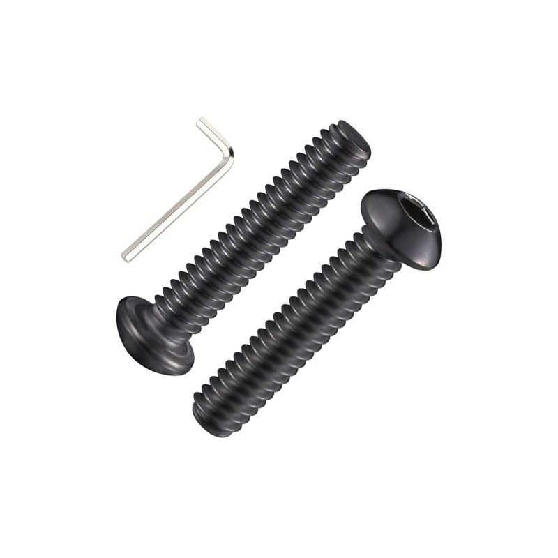 Wensilon (50Pcs) 1/4-20 * 1-3/4 Button Head Socket Cap Bolts