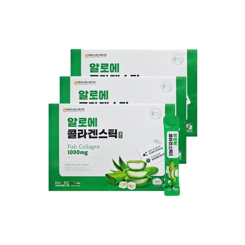 더존건강 Aloe Collagen Stick 26 packs 3 boxes Duzone Health
