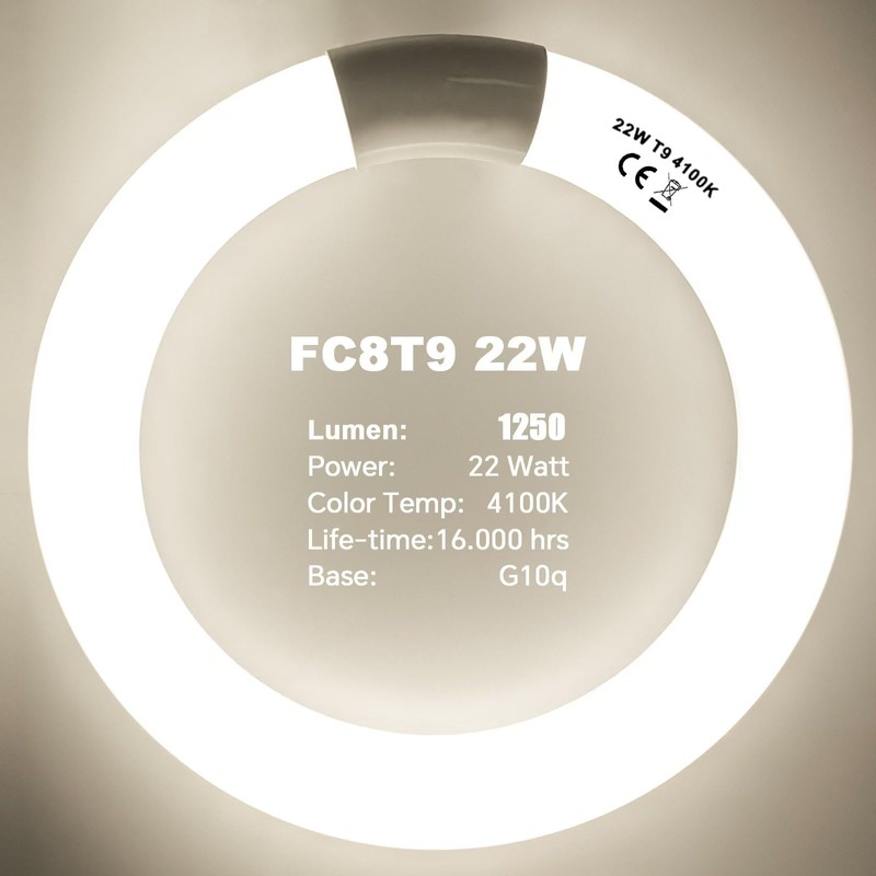FC8T9/CW 22W and FC12T9/CW 32W Cool White Set, 8 inch