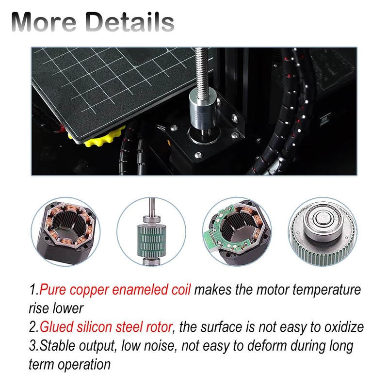 JYUDAUFU Nema 17 42 × 48mm Stepper Motor DC 12V