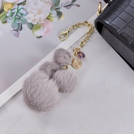 Lala 마이아 퍼 참장식 B (꽃파우치 증정) (MAIA-ACC133) Maia Fur Charm Decoration B (Gift with Flower Pouch) (MAIA-ACC133)