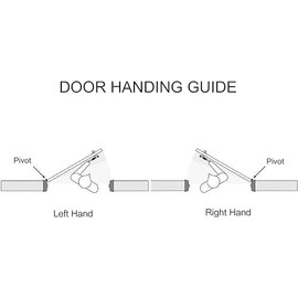 Pacific Doorware Armalite Pivot for Commercial Storefront Door (Choose Hand and Color) (Aluminum-Left Hand)