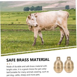 Ipetboom 2PCS Dog Collar Bells for Pets Sheep Cattle Collar Bells Multifunctional Pet Bell Pendants Lovely and Resounding Sound Sturdy Brass Material for DIY Crafts and Pet Decor