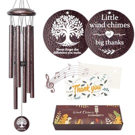 Thank You Gifts for Women Men, 25" Wind Chimes Appreciation Gifts for Employee Teacher, Coworkers, Nurses, Gratitude Thoughtful Gift Ideas for Mother Father Family Friends