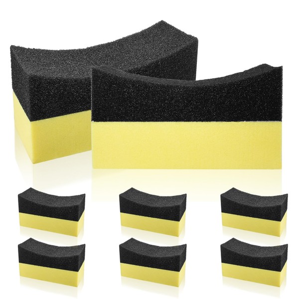 Uenhoy 8 Pcs Tire Contour Dressing Applicator Pads Tire Dressing