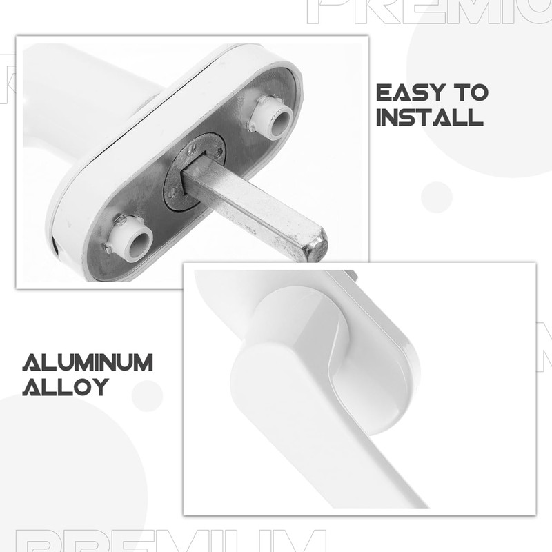 ARTIBETTER Aluminum Alloy Window Handle Crank: White Lockable Casement Window