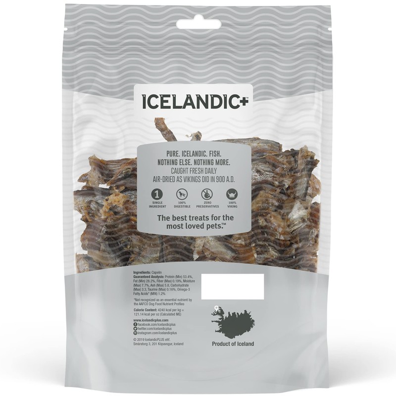 Icelandic+ Plus Capelin Whole Fish & Pieces Cat Treat 1.5-oz