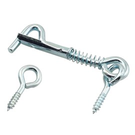 DGHAOP 6PCS Stainless Steel Spring Hook and Eye Safety Latch 2-inch Wire Gate Hook and Eye Latch