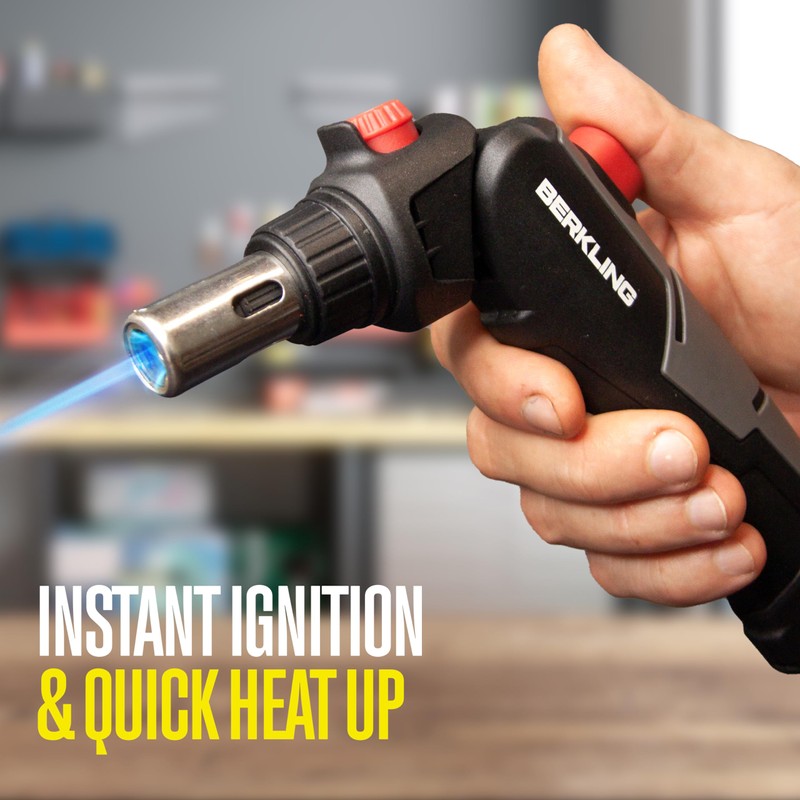 Berkling BSG-2000 Cordless Butane Soldering Torch Kit, 5-Way Adjustable Head,