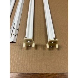 Houck Industries Drawer slides, 23 1/8" cabinet, white, 3/4 ext, with P-bend 260 brackets - 575mm x 23 1/8"