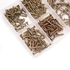 350 Pieces Self Tapping Wood Screws Self Drilling Screws Phillips Drywall Screws Flat Head Screws for Wood for Door Hinges Repairs DIY Project M3/M4