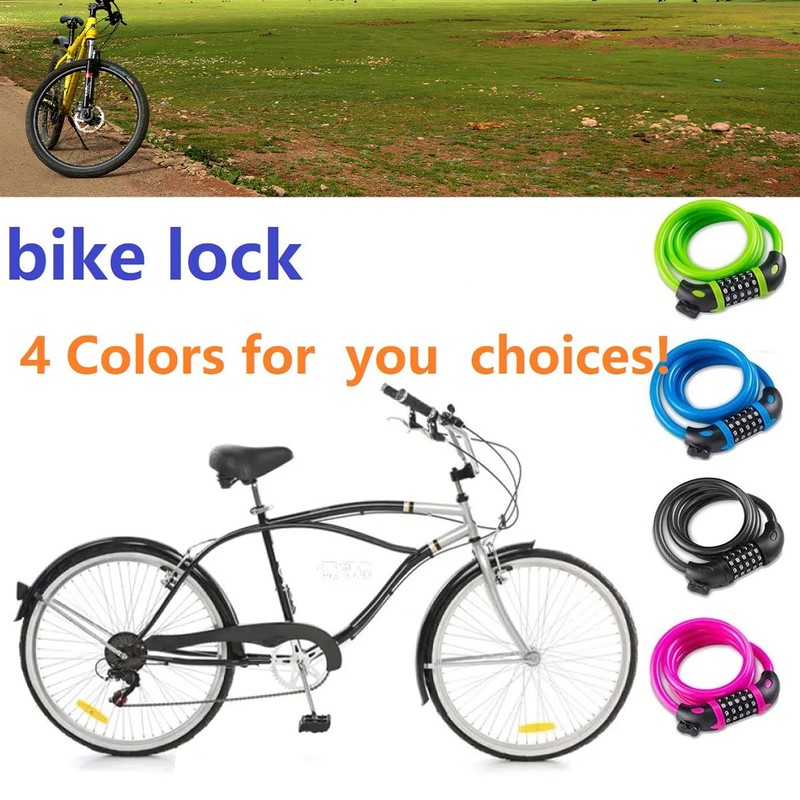 Bike Lock, 4 Feet Bicycle Locks Cable, Heavy Duty Anti