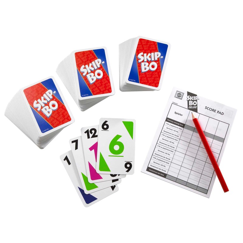 Mattel Games, SKIP Bo , tin box version, sequencying card