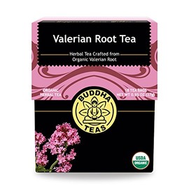 Buddha Teas - Té orgánico de raíz de valeriana - OU Kosher, USDA Organic, CCOF Organic, 18 bolsas de té sin blanqueador