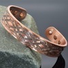 Wide Copper Magnetic Bracelet Men Celtic Pewter Plated Copper Bangle