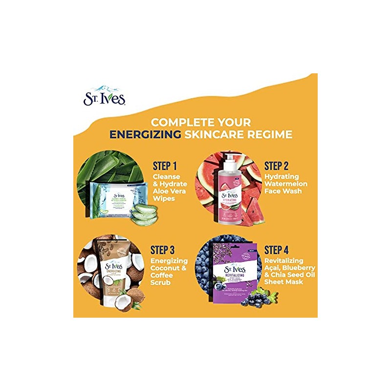 St. Ives Rise Energize Coconut Coffee Scrub, 6 oz