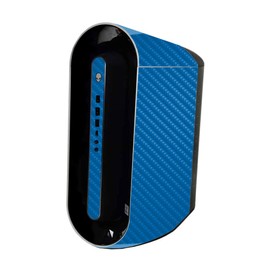 MightySkins Carbon Fiber Skin Compatible with Alienware Aurora R11 Gaming Desktop - Solid Blue | Protective, Durable Textured Carbon Fiber Finish | Easy to Apply and Change Styles | Made in The USA