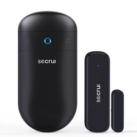 SECRUI Door Chime, Door Sensor Chime with Adjustable Volume, Easy Installation, 400ft Range, 52 Chimes, M508+D7 Door Open Chime for Business/Home When Entering, Black