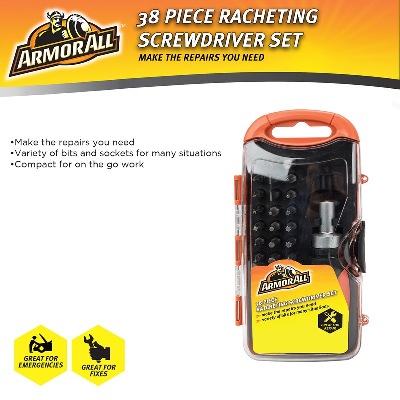 Armor All 38pc. Ratcheting Screwdriver Set