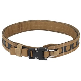 JFFCESTORE Lightweight Tactical Belts for Men Quick Release Buckle Battle Molle Outer Belt with Inner Belt, Tan, Medium