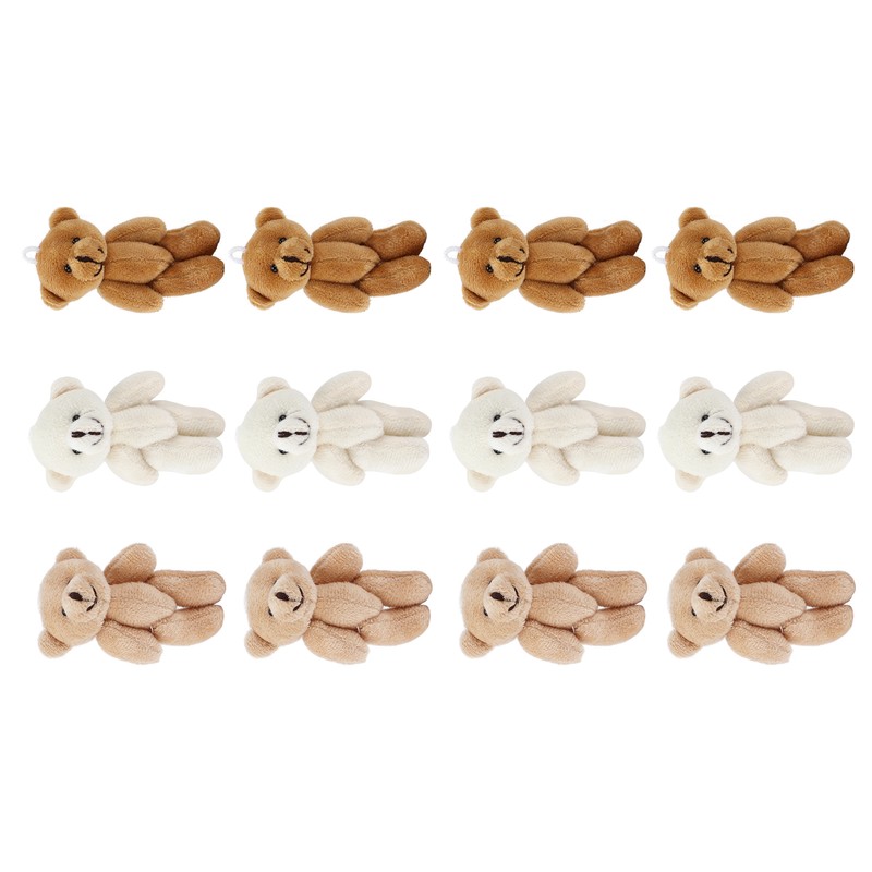 12 Pcs Mini Stuffed Bears Comfortable Soft Cute Mini Teddy