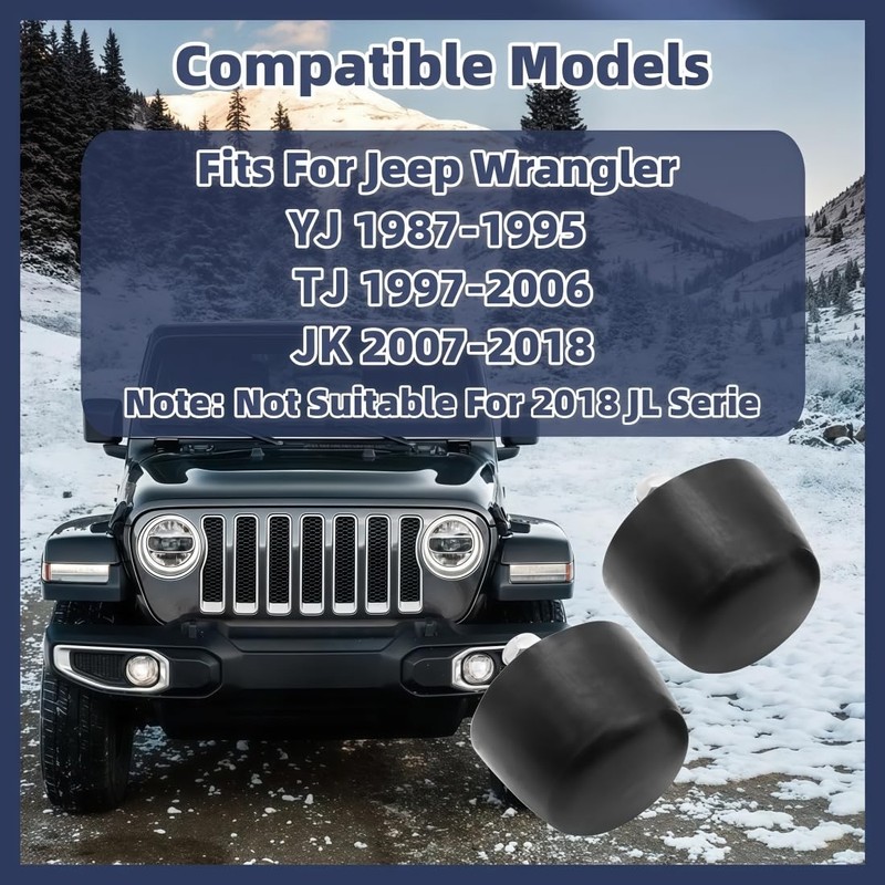 4Pcs Black Rubber Bumper Cushion Hood Bump Stop Fit for