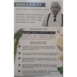 Kinder's Butcher's Turkey Brine and Rub Kit with Brining Bag, Garlic and Herb, 12-ounces