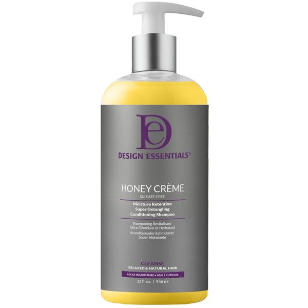Design Essentials Honey Creme Moisture Retention Super Detangling Conditioning Shampoo, 32 Ounce