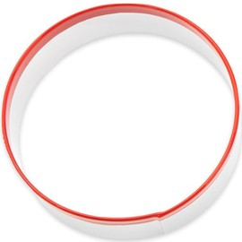 3 Inch Round Cookie Cutter with Red Top Rubber Protection, Large Circle Biscuit Cutter, Metal Cookie Cutter