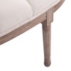 HOMCOM Tufted Half Circle Ottoman Bench Seat - Off White