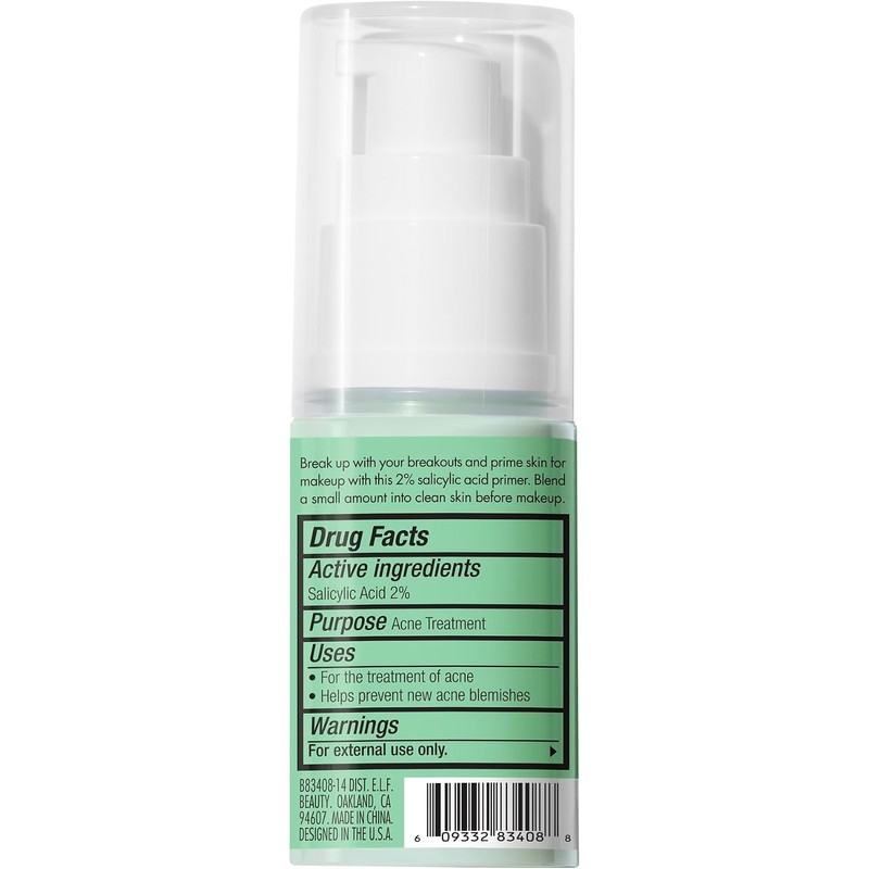 e.l.f. Blemish Control Face Primer, Control Breakouts and Blemishes, Smooth,
