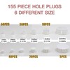 Joyangy 6 Sizes White Plastic Hole Plugs Door Screw Cover