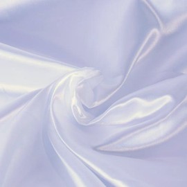 SOLID SATIN FABRIC - WHITE - 60" WIDTH - SOLD BTY