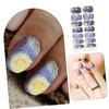 Baluue 14pcs Nail Art Stickers Glitter Uv Lamp Nails Stick