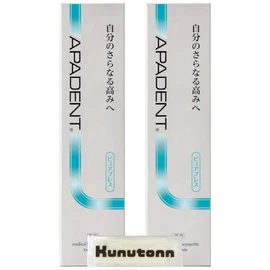 アパデント ピュアブレス 歯磨き粉 100g 2個セット ハーモニーミント 口臭予防 歯周病予防 むし歯予防 + Kunutonnオリジナルロゴ入りおしぼり付