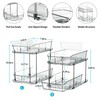 Delamu 2-Tier Under Sink Organizers and Storage, Multi-Purpose Stackable Bathroom