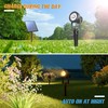 APONUO Solar Spot Lights Outdoor 4-in-1 Solar Landscape Lights Dusk