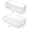 Kingrol 8 Pack Plastic Storage Bins for Freezer, Pantry, Countertop,