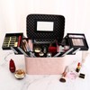 3-Tier Corduroy Organizer Makeup Bag (Pink)