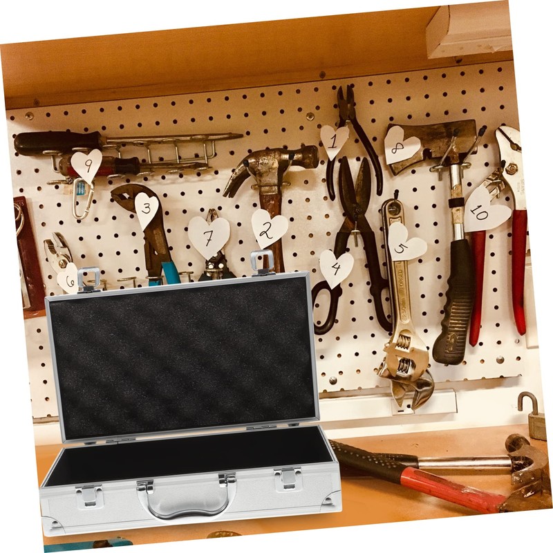 WOONEKY Aluminum Alloy Toolbox for Carrying Tools Accessories Jewelry Capacity