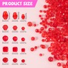 900 Pieces Glass Beads, Red Beads for Threading in Various