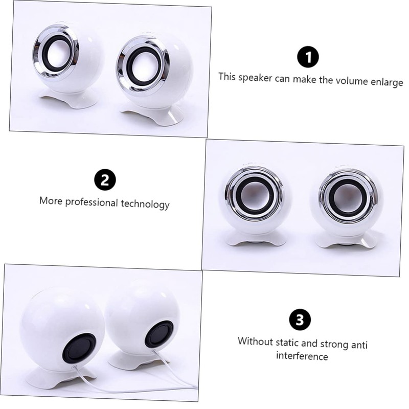 LABRIMP 2pcs Creative USB Powered High Volume Speaker for Desktop